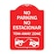Signmission No Parking No Estacionar Tow Away Zone Directional Arrow Tacionamiento Zona De Carga, RW-1824-23706 A-DES-RW-1824-23706 - alternate 1